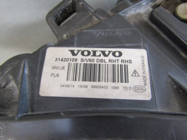 Koplamp VOLVO S60 V60 FACELIFT XENON 14-18 31420109 RECHTS Q876/K4/4B