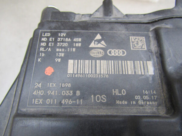 Koplamp Audi A8 D4 FACELIFT MATRIX FULL LED 13-17 4H0941033B Links Q544/K5/1C