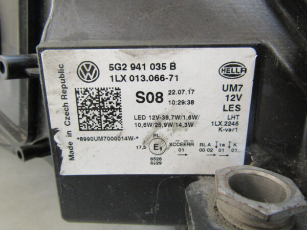 Koplamp VW Golf 7 VII GTE FACELIFT FULL LED 16-21 5G2941035B LINKS Q467/E184