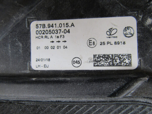 KOPLAMP Skoda Karoq LED 17-21 57B941015A Links S466/E145