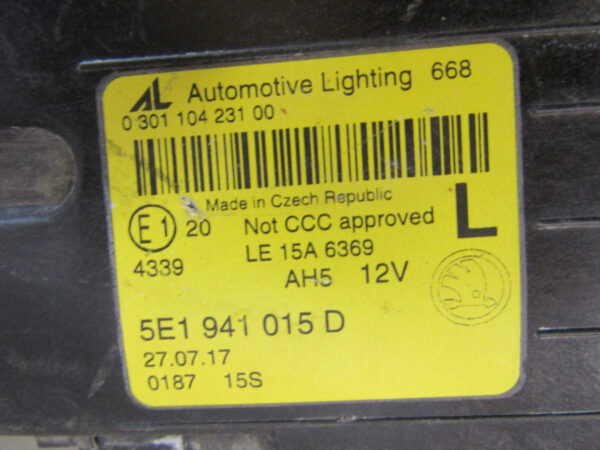 Koplamp Skoda Octavia 3 III Faceift FULL LED 16-20 5E1941015D Links S542/K5/6F