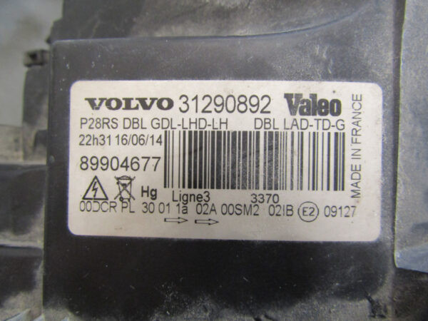 Koplamp Volvo XC90 1 I FACELIFT XENON 06-14 31290892 LINKS Q493/D175