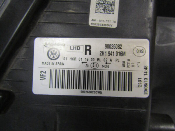 KOPLAMP VW VOLKSWAGEN Amarok 2H1 09-14 2H1941016M RECHTS Q55/F10