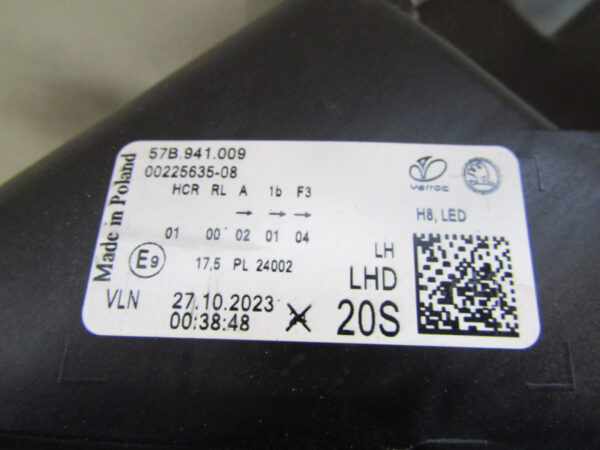 Koplamp Skoda Karoq 57B Facelift LED 21- 57B941009 Links Q769/K5 5A