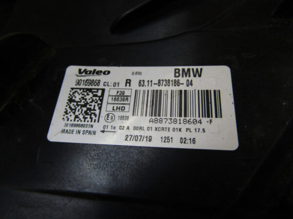 Koplamp BMW X2 F39 Full LED 17-23 6311 8738186 Rechts Q779