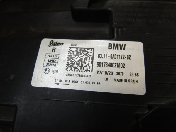 Koplamp BMW X1 F48 Facelift LCI FULL LED 19-22 63115A01172 Rechts Q720/K5 6E