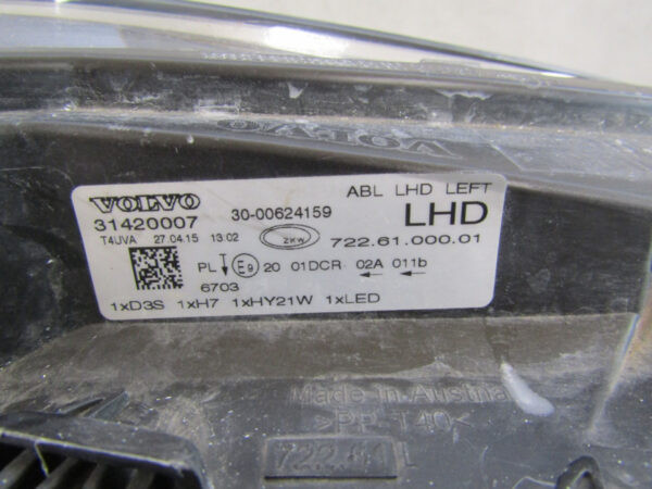 KOPLAMP VOLVO V40 XENON 12-16 31420007 LINKS S333/E81