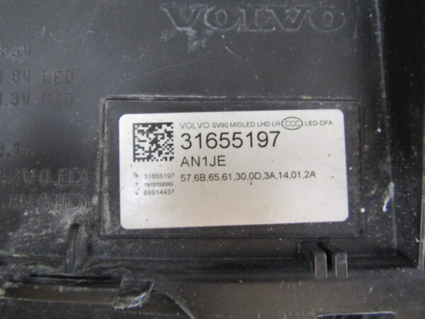 Koplamp Volvo V90 S90 MID LED-16- 31655197 Links S545/K5/7E