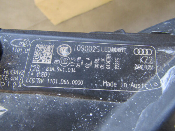Koplamp Audi Q3 83A FULL LED 18- 83A941034 RECHTS Q427