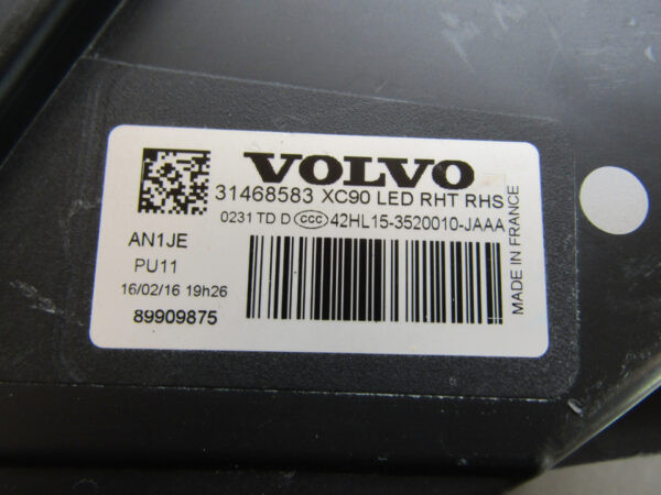 Koplamp Volvo XC90 II FULL LED ACTIVE Rechts 31468583 Q778/E56