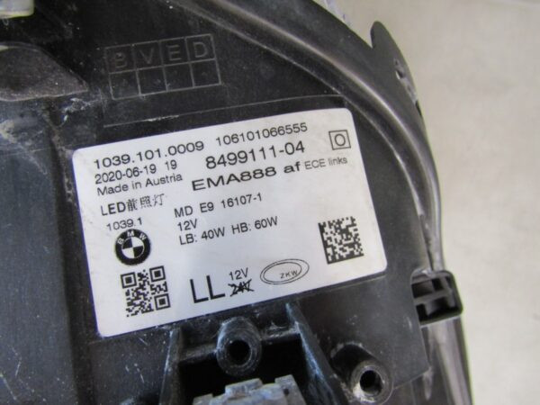 Koplamp BMW 5 SERIE G30 G31 LED LH 17-20 8499111-04 LINKS A1067/4K/10D