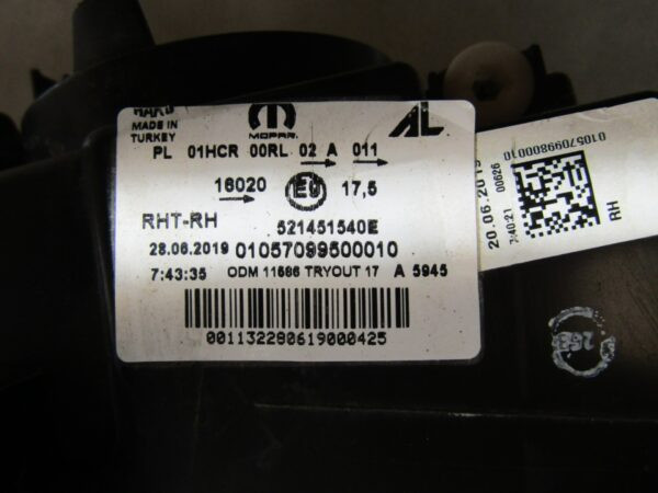 Koplamp Fiat Tipo II 2 led 15-20 521451540E RECHTS  S1031/E90