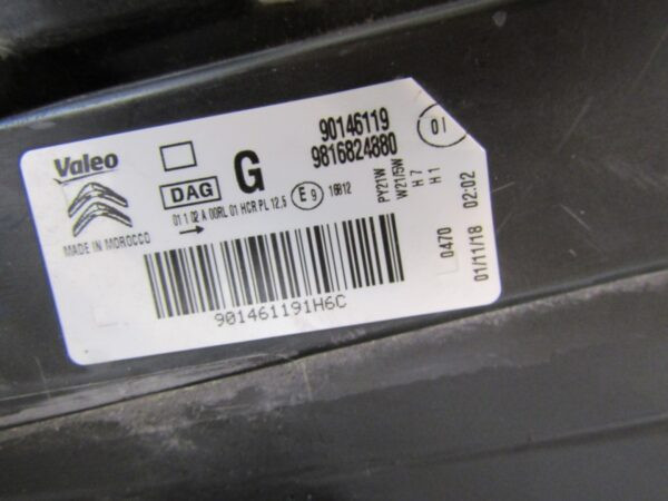 KOPLAMP CITROEN BERLINGO 4 IV STANDAARD 18- LINKS 9816824880 A1181/5K/6D