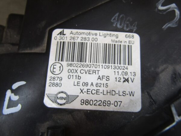 KOPLAMP MINI COUNTRYMAN R60 10-17 XENON DRAAIEN LINKS A1162/4K/10C