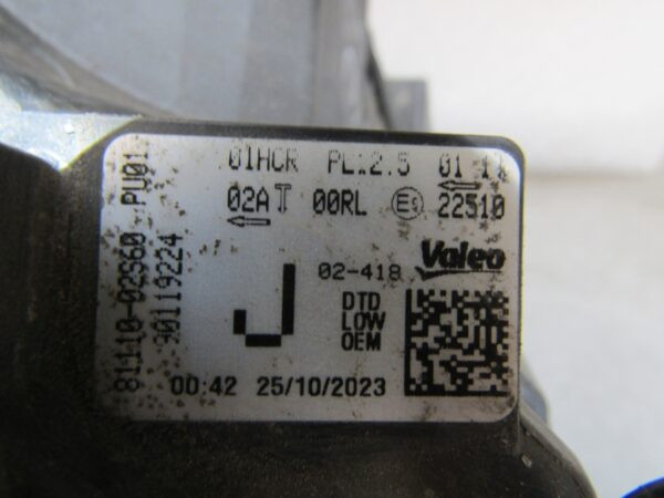 Koplamp Toyota Corolla E21 LED HB Estate 18-22 81110-02S60 RECHTS A1122/4K/10G