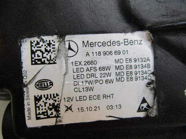 Koplamp MERCEDES CLA W118 MULTIBEAM LED 19-23 A1189066901 LINKS  S1036/E60