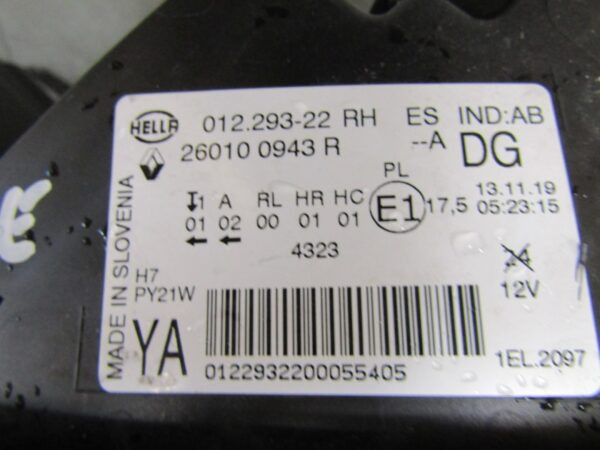 Koplamp Renault Scenic 4 IV 16-22 Rechts 260100943R  S1007/4K/8E