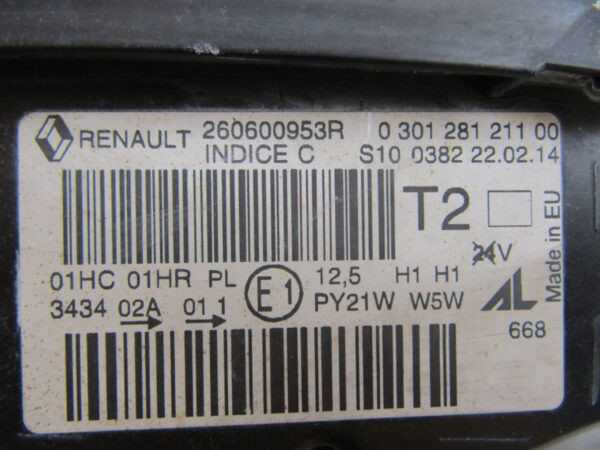 Koplamp Renault Captur Lens 13-17 260600953R LINKS S866/K4/2G