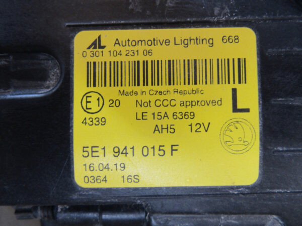 KOPLAMP SKODA OCTAVIA 3 III FACELIFT FULL LED 16-20 5E1941015F LINKS S969/4k/6D