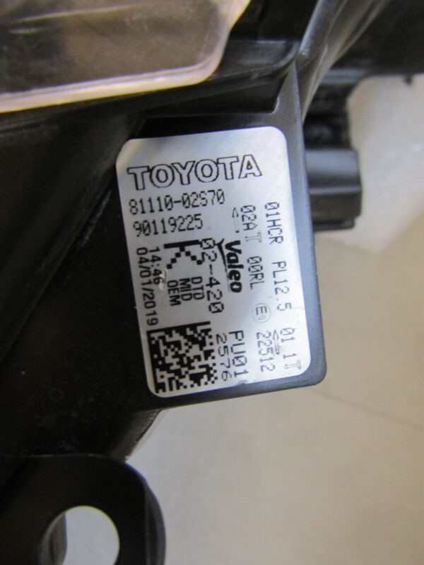 KOPLAMP TOYOTA COROLLA E21 FULL LED 18-22 RH 81110-02S70 RECHTS A1000/4K/5C