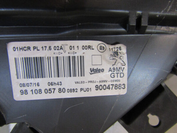 KOPLAMP PEUGEOT 208 1 I FACELIFT LED 15-19 9810805780 LINKS A989/5K/5A