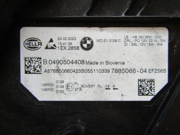 Koplamp BMW 3 SERIE G20 G21 FACELIFT LCI FULL LED SHADOW LINE 22- 7885066 RECHTS Q1003/K5 1C