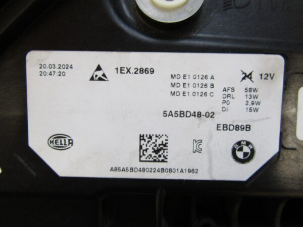 KOPLAMP BMW X1 U11 FULL LED 22- 5A5BD48 RECHTS Q967/K4 5B