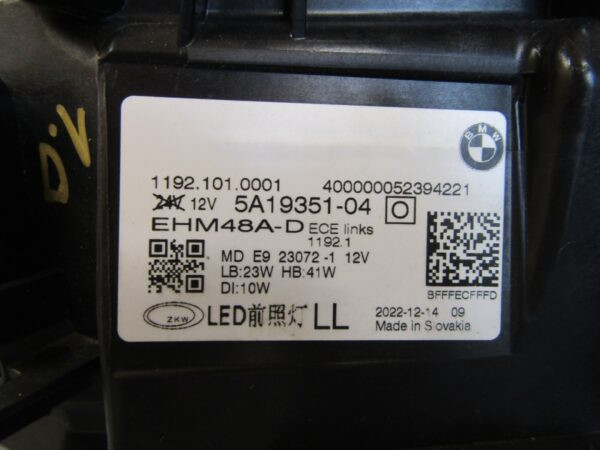 Koplamp BMW 4 SERIE G22 G23 G26 M3 G80 M4 G82 FULL LED 20- 5A19351 LINKS Q937/K5 15A