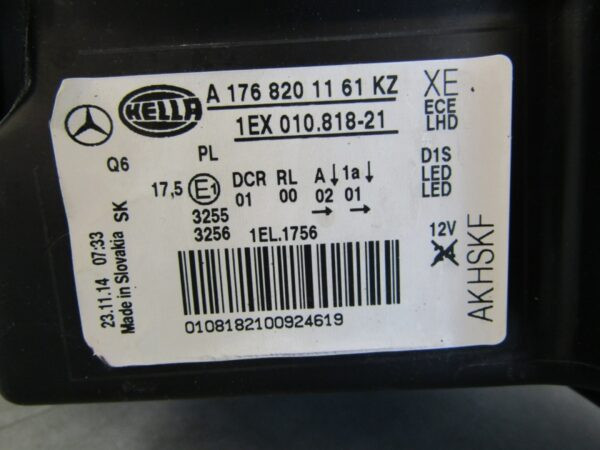 Koplamp Mercedes A Klasse W176 XENON 12-15 A1768201161 LINKS Q1004/K5 1D