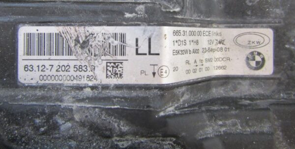 KOPLAMP BMW 3 SERIE E90 FACELIFT XENON LINKS 08-12 7202583 S997/4K/7F
