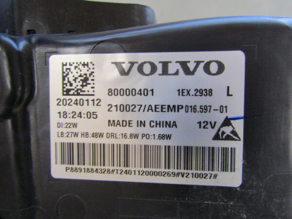 Koplamp Volvo EX30 EX-30 FULL LED 23- 80000401 LINKS Q910/K4 16B