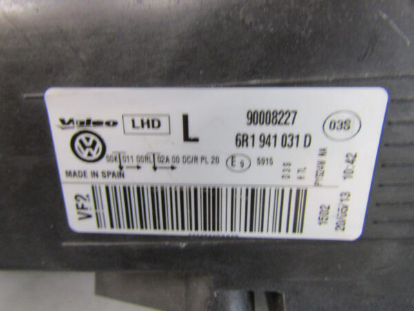 KOPLAMP VW VOLKSWAGEN Polo 6R XENON LED 09-14 6R1941031D LINKS Q896/K4 13E