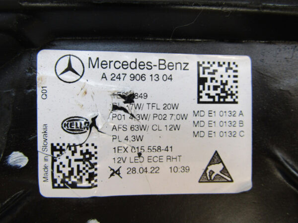 Koplamp Mercedes B Klasse W247 FACELIFT FULL LED MULTIBEAM 23- A2479061304 LINKS S885/K4/3F