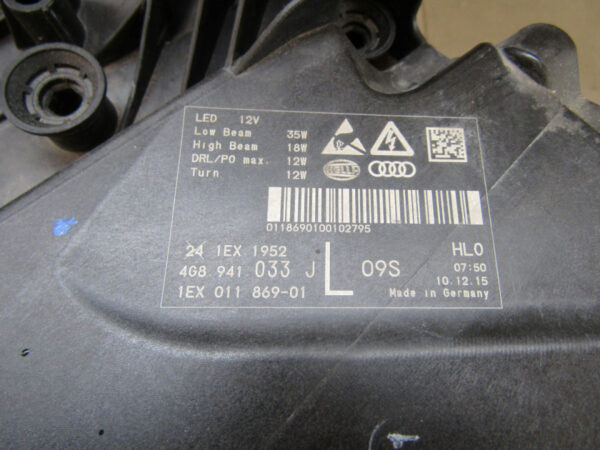 Koplamp Audi A7 4G8 FACELIFT FULL LED 14-18 4G8941033J LINKS Q928/K5 6G