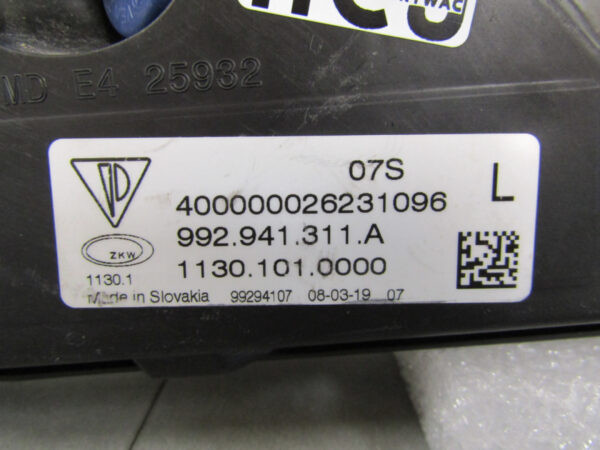 Koplamp Porsche 911 992 LED DRL 19- 992941311A LINKS DAGRIJVERLICHTING Q913/C182