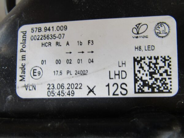 Koplamp Skoda Karoq 57B FACELIFT LED 21- LINKS 57B941009 S1067/K4/14A