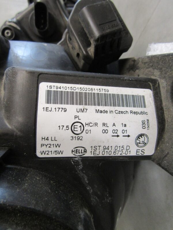 KOPLAMP SKODA CITIGO STANDAARD 11-16 1ST941015D LINKS S1017/4K/8B