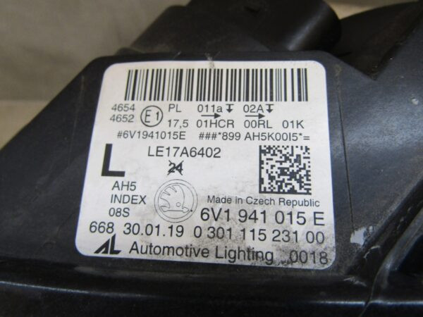 Koplamp Skoda Fabia 3 III FACELIFT FULL LED 17-21 6V1941015E LINKS Q934/K5 8B