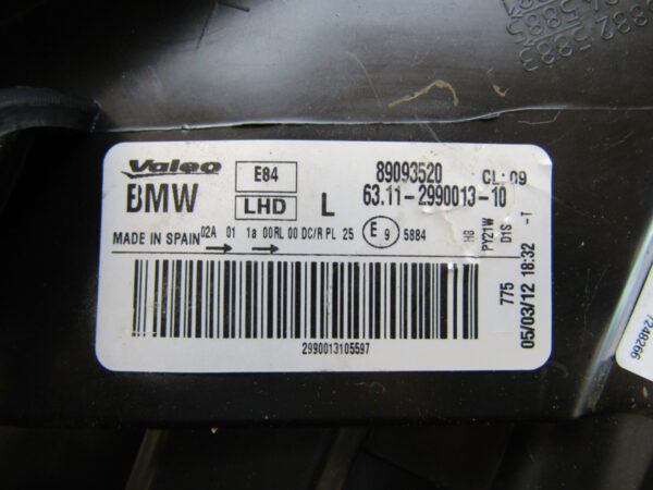 KOPLAMP BMW X1 E84 koplamp XENON 09-12 6311 2990013 RECHTS Q861/K4 4G