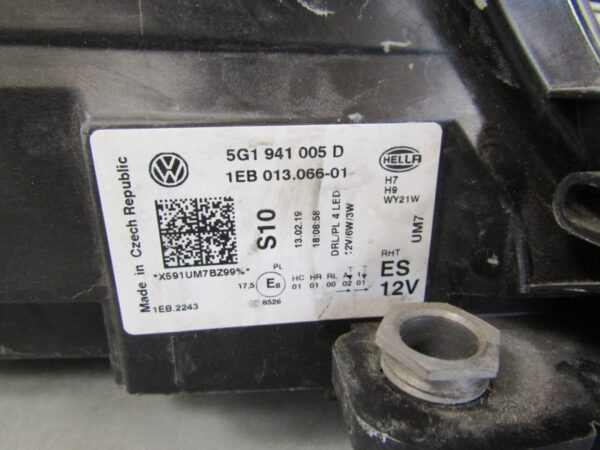 KOPLAMP VOLKSWAGEN VW Golf 7 VII FACELIFT STANDAARD LED 16-19  5G1941005D LINKS S1060/k4/16A