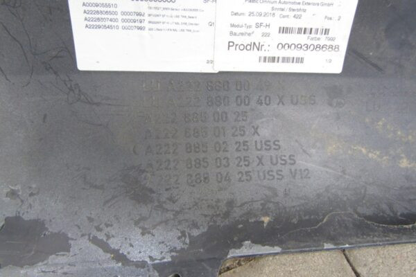 Bumper Mercedes S-KLASSE W222 13-16 A2228850025 Achterbumper MK3026