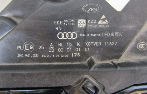 Koplamp Audi Q7 4M0 FULL LED MATRIX 15-19 LH LINKS 4M0941035 S1276/5K/4d