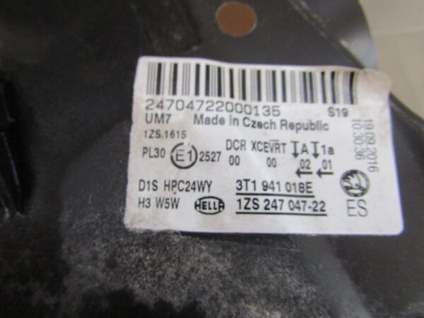 KOPLAMP SKODA SUPERB II 2 XENON 08-13 RECHTS RECHTS 3T1941018E A1277/5K/3C