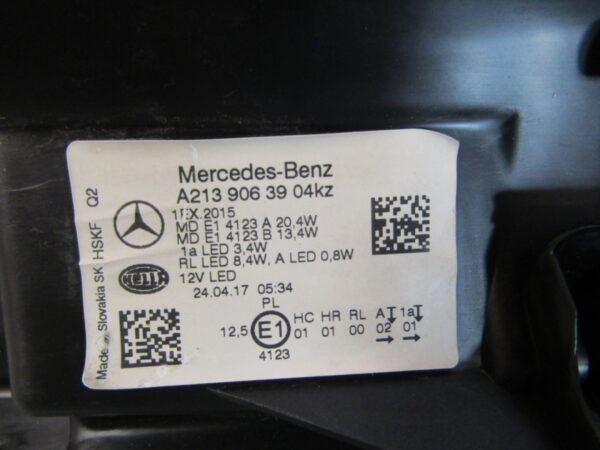 KOPLAMP Mercedes E-Klasse W213 FULL LED PERFORMANCE 16-20 LINKS A2139063904 S1177/K5/11A