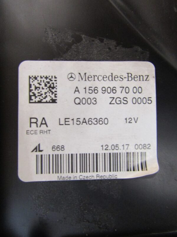 KOPLAMP MERCEDES GLA W156 FACELIFT PERFORMANCE FULL LED 17-20 RECHTS A1569067000 S1133/E180