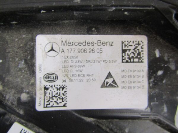 KOPLAMP MERCEDES A-KLASSE W177 FULL LED MULTIBEAM 18-22 RH RECHTS A1779062605 S1250/C150
