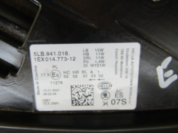 KOPLAMP SKODA ENYAQ LED 20- RECHTS 5LB941018 A1313/4K/16D