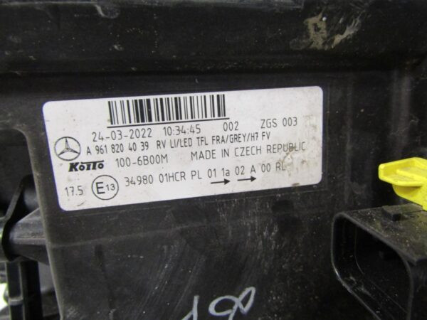 Koplamp Mercedes Actros MP4 Standaard met led links A9618204039 S1248/F170