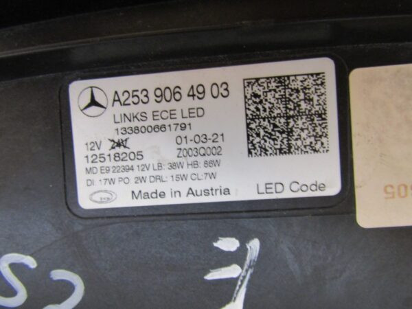 Koplamp Mercedes GLC W253 FACELIFT FULL LED MULTIBEAM LINKS 19- A2539064903 S1112/K5/6F