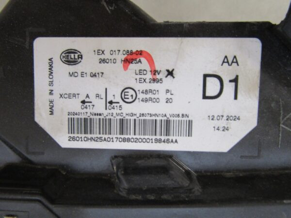 KOPLAMP NISSAN QASHQAI 3 III FACELIFT FULL LED 24- RH RECHTS 1EX017088-02 S1109/K5/3E